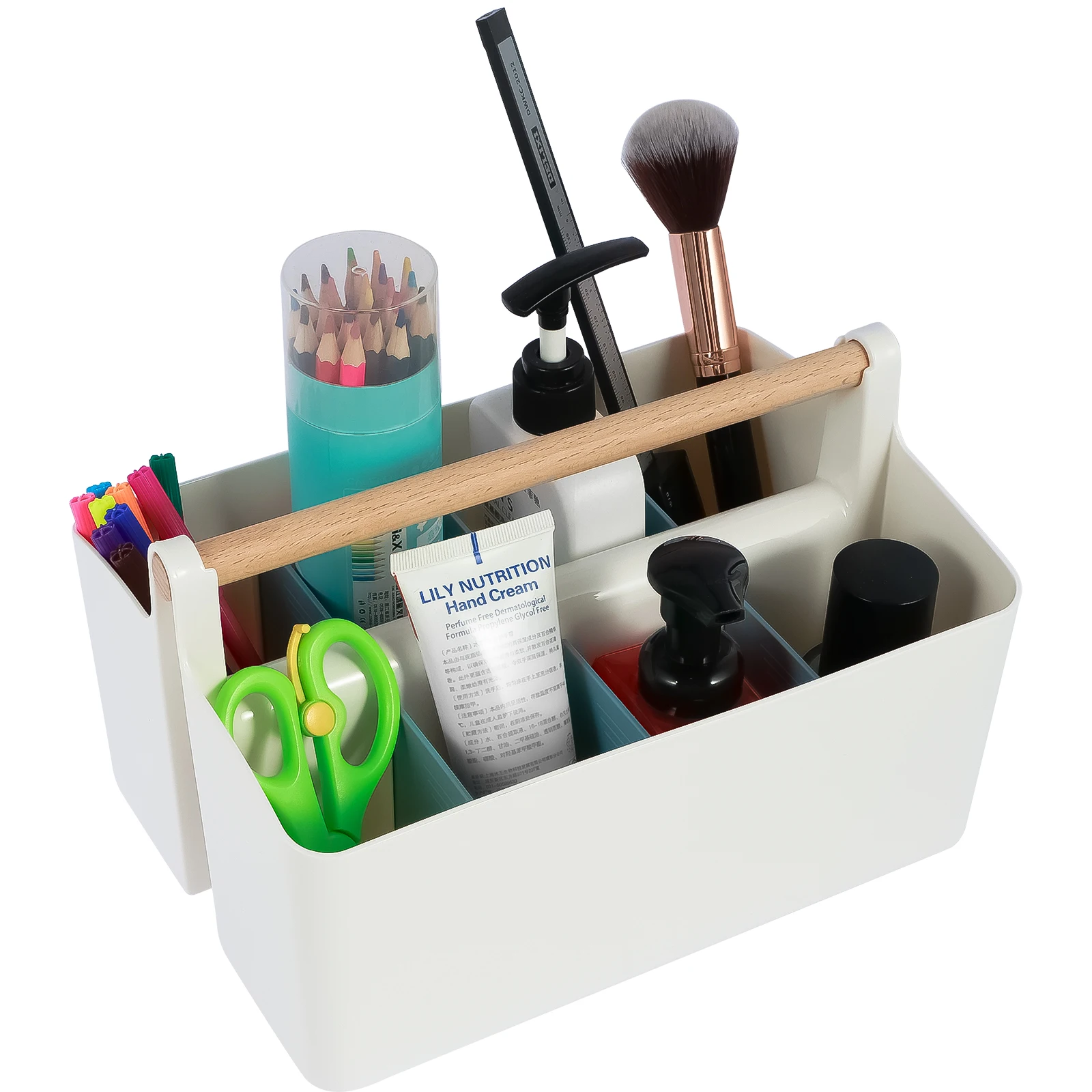Desktop Pen Holder Large Capacity Cute Marker Pen Stationery Storage Box Creative Cartoon Pencil Holder Ins Desktop Organizer Pen holder storage box