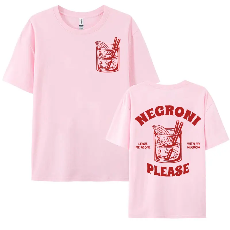 Negroni 빈티지 스트리트웨어 티셔츠, 재미있는 칵테일 음료, 귀여운 그래픽 상의, 유니섹스 패션, 캐주얼 티셔츠, 오버사이즈
