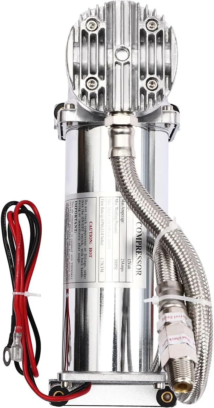 Luftfederungs-Luftkompressor, 200–300 W, 200 PSI, 50 l, Hochleistungs-Luftkompressor, 23 Ampere, für Autohupen, Luftfederungssystem – Detail 5