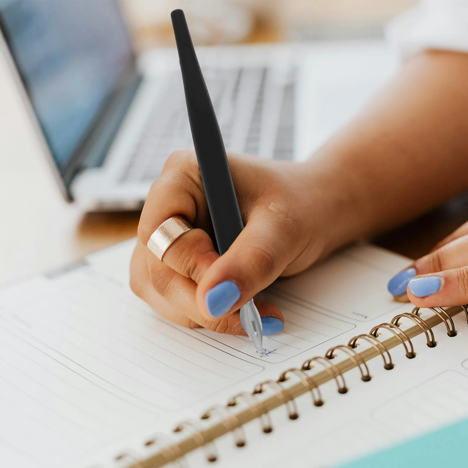 1세트 우아한 나무 손잡이 딥펜, 다양한 펜촉 크기로 그림 그리기, 레터링, 스케치, 잉크 아트, 창의적인 문구류에 사용 가능