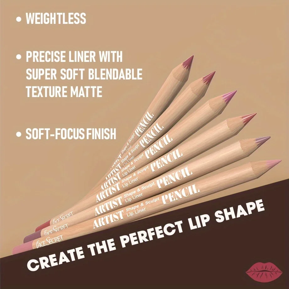 3pcs Lip Liner Set,-Long-Lasting Matte Velvet Waterproof Perfect Gift for Women 5