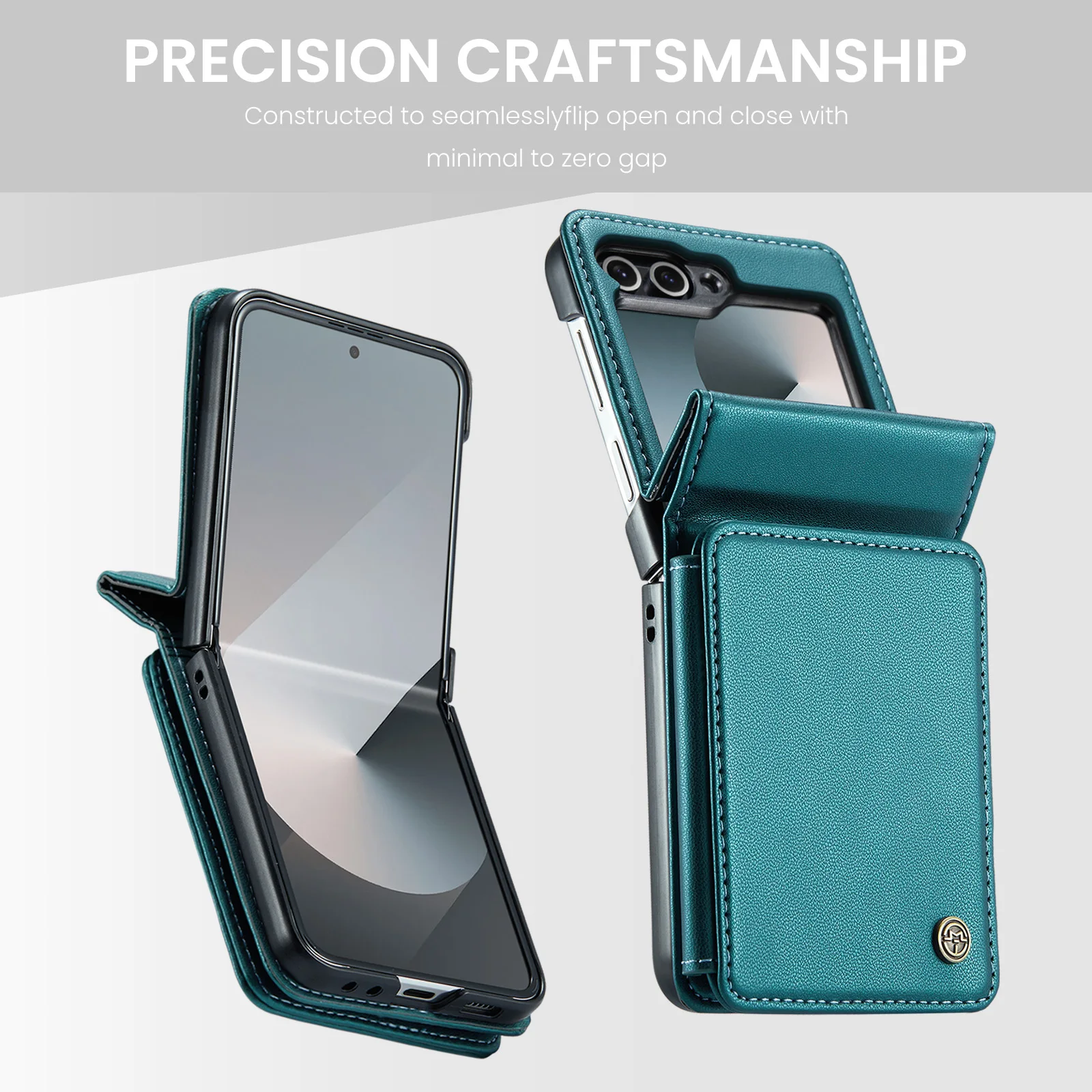 Leather Wallet Card Holder Case with RFID Protection - Multifunctional Purse Pocket Bag