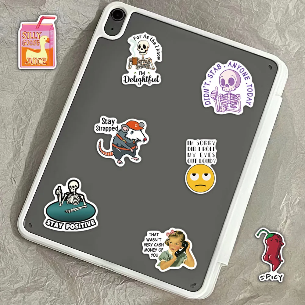 50PCS Kreative Snarky MEME Aufkleber Nette Aufkleber Dekorative Laptop Telefon Fällen Gepäck DIY Wasserdichte Aufkleber – Detail 8