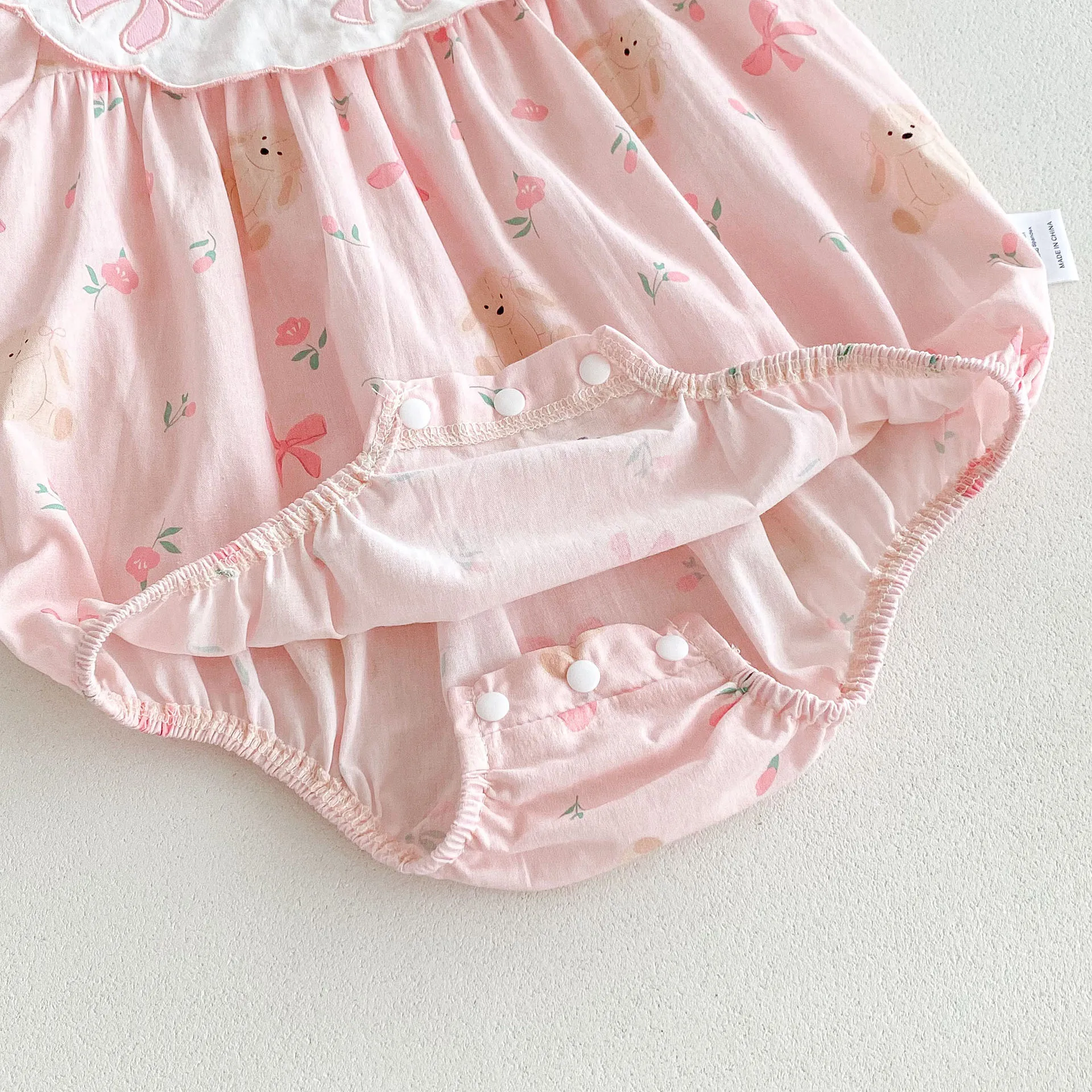 22281-1 Baby Short Sleeve Clothes 2024 Summer New Baby Girl's One Piece Clothes 100 Days Princess Climbing Clothes 4