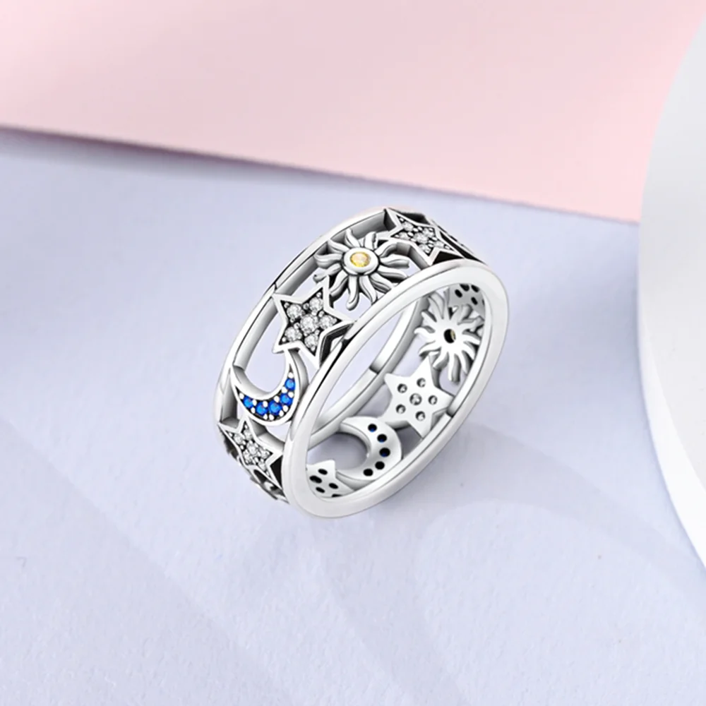 925 Silver Open Ring Shooting Stars for Women Anniversary Gift silver rings silver ring