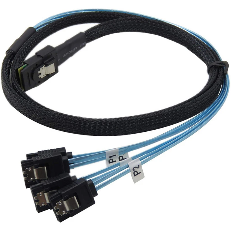 

Кабель SAS SATA Mini-SAS SFF-8087 к 4 SATA кабель Mini SAS 4i SFF8087 36P к 4 SATA 7P кабель 12 Гбит/с 1/0.5 м данные жесткого диска