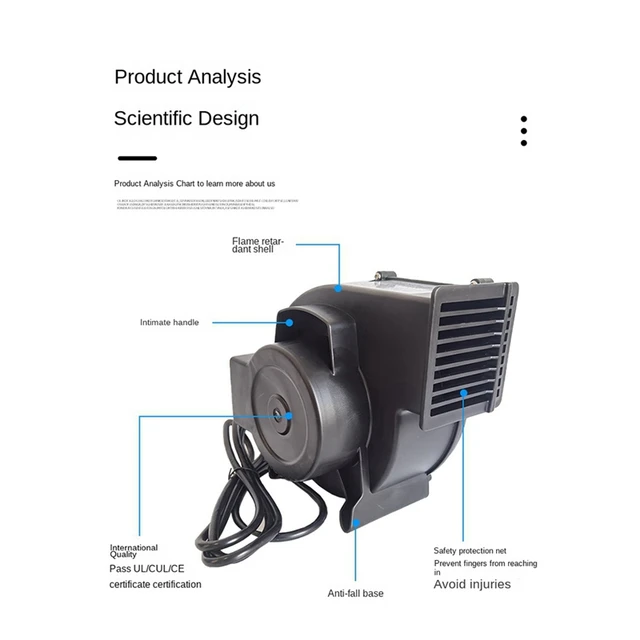 200W Air Model Blower Centrifugal Blower Dust Exhaust Electric Blower Cartoon Toy Inflatable Model Blower US Plug 1