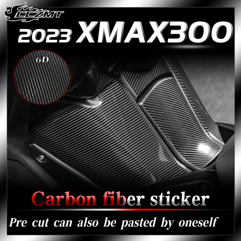 For YAMAHA XMAX300 2023 6D carbon fiber fuel tank protection stickers decorative body film accessories modified parts for yamaha fz8 fazer motorcycle accessories 3d carbon fiber fuel tank pad protection sticker fuel tank decal