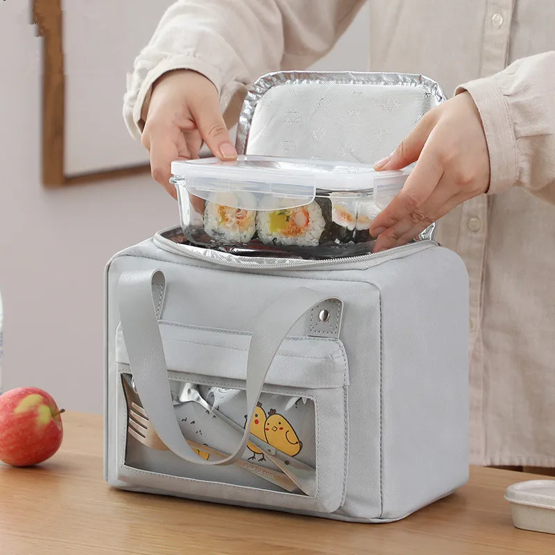Waterproof Insulated Lunch Box Bags Women's Kids Thermal Bento Cooler Tote Bags for Outdoor Picnic Foods Storage Container lunch bag,bento bag,cooler bag
