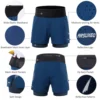 Arsuxeo Men 2 in 1 Running Shorts High Waist Athletic Shorts Sport Shorts Workout Shorts with Pockets for Gym Jogging Tennis 4