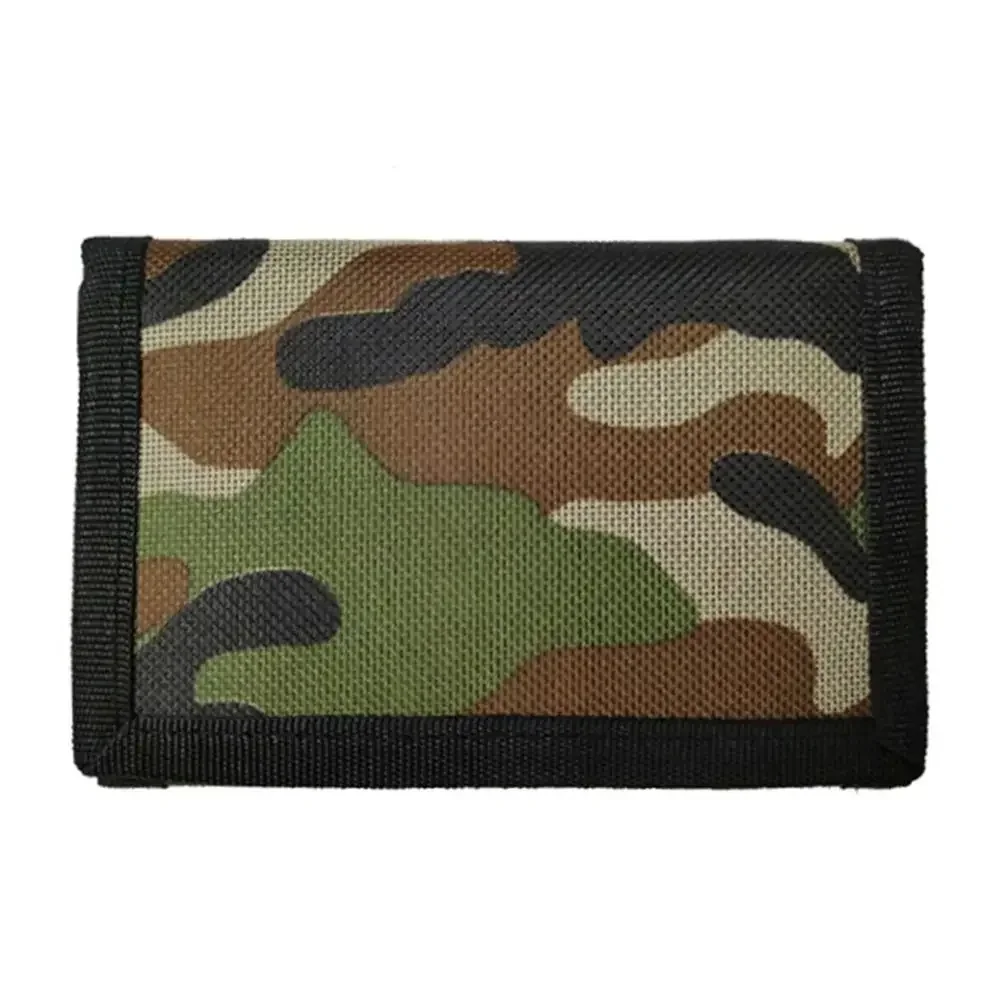 Versatile Camouflage Slim Wallet with Zipper – Classic Trifold Outdoor Travel Coin Purse