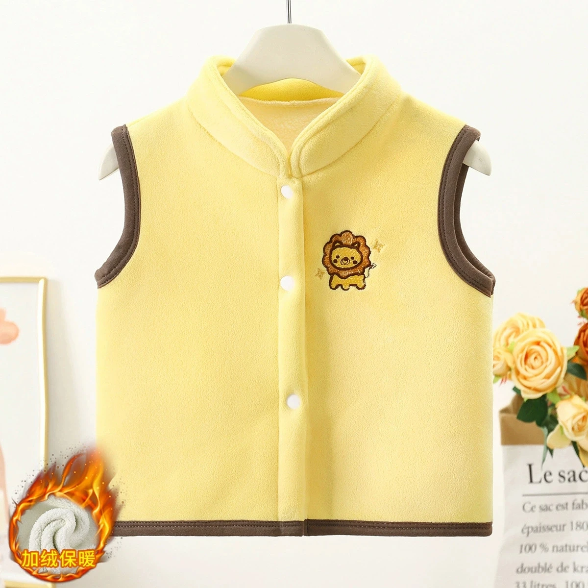 Cotton Newborn Baby Waistcoat Autumn and Winter Girl Vest Jacket Warm Soft Children Vest Cartoon Kids Clothes 1-8Y
