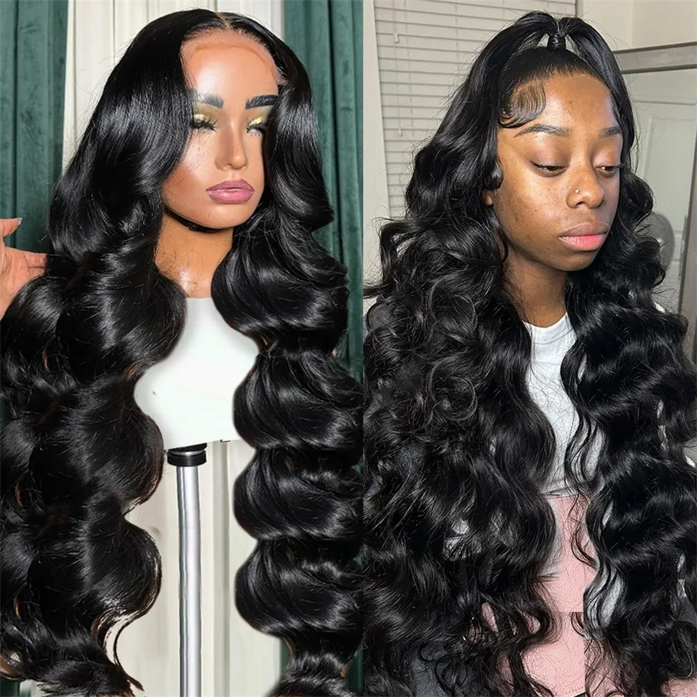 

13x4 13x6 Transparent Lace Frontal Human Hair Wigs For Women 30 36inch Brazilian Body Wave Remy Hair Wig 360 Full Lace Front Wig