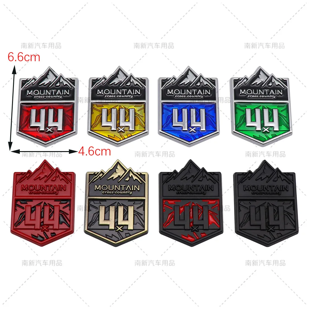 3D 금속 자동차 스티커 데칼, 전면 후드 그릴 엠블럼, 지프 체로키 나침반 그랜드 랭글러용, 4X4 마운틴 크로스 컨트리 로고