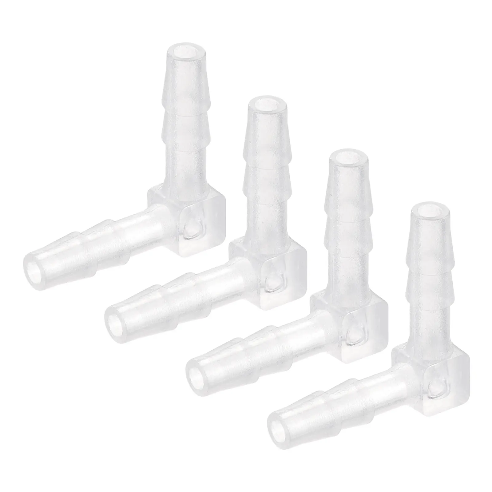 

uxcell Barb Hose Fitting, 5mm Barbed Dia. Plastic Elbow Coupler Quick Connector Adapter, White Pack of 4