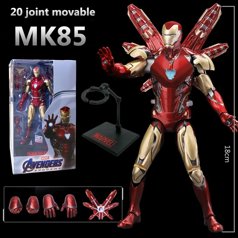 thumbnail image 1 of ZD Toys Marvel Iron Man Mark 3 figuras de acción de Anime, superhéroe, 7 pulgadas, modelo móvil articulado, juguetes para niños, regalo, 1 of 5