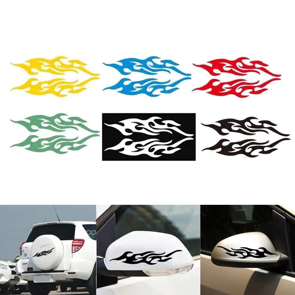 DIY Flame Vinyl Decal Sticker Waterproof Fits For Car Motorcycle Gas Tank Fende Decals Reflective Stickers matte silver motorcycle flame sticker kit waterproof