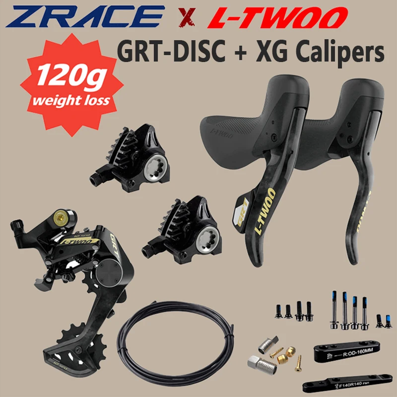 

LTWOO GRT 12 Disc 1x12s Gravel Hydraulic Disc Brake + ZRACE XG Flat Mount Brake Caliper Carbon Fibre GRX Bicycle Derailleur