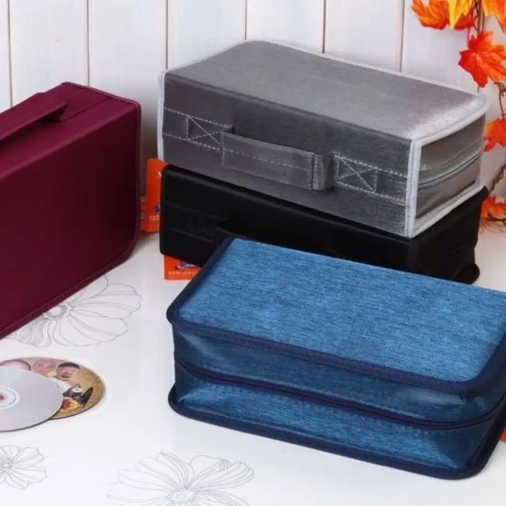 DVD Case Holder 128 Disc CD Storage Bag Zipper Binder Travel Disc Box Waterproof Portable CD Storage Box DVD