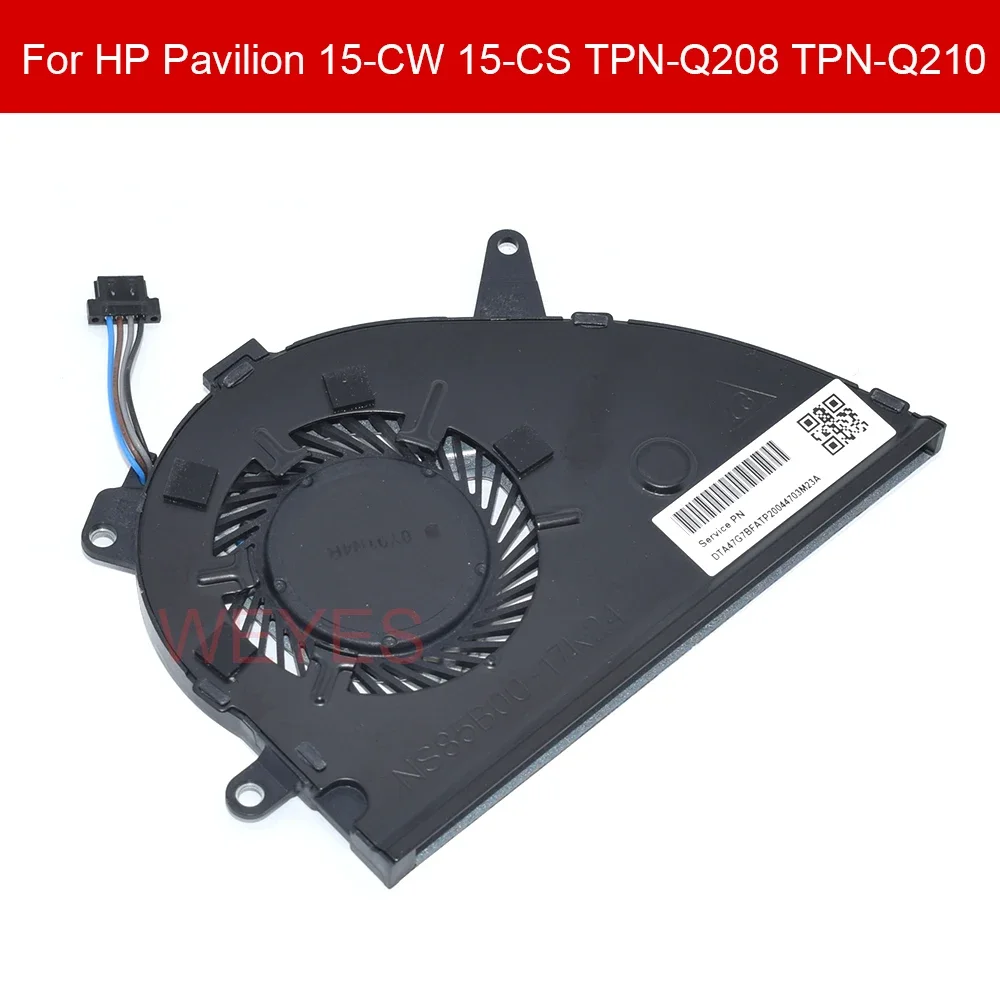 para hp Pavilion 15-cw 15-cs Tpn-q208 Tpn-q210 Portátil Cpu Cooler Ventilador p n: L25584001 Pinos de Refrigeração Novo