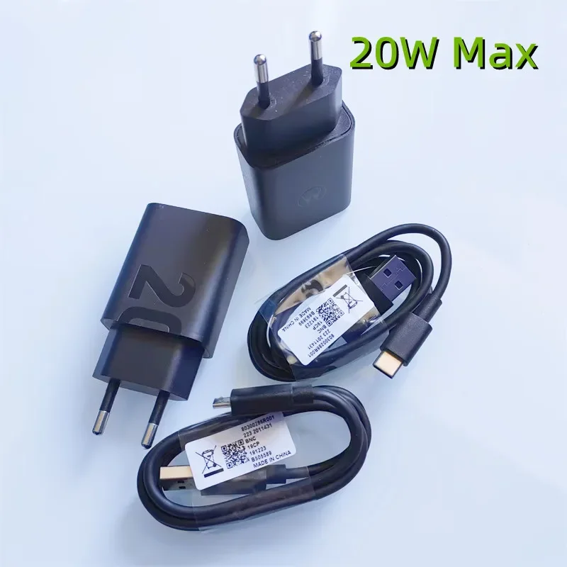 For Motorola G34 G52 G54 G24 G 5G Plus Fast Charger EU Turbo Power