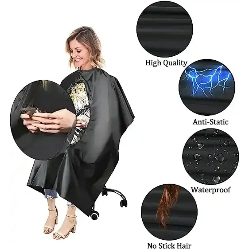 Haircut Cape Hairdressing Cape Beauty Salon Apron Professional Waterproof Styling Salon Barber Hairdresser Hair Cutting Hairdressing Gown Cape with Viewing Window Apron