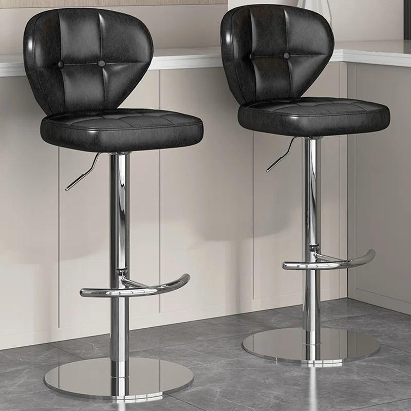 

PU-leather Luxury Bar Chairs Nordic Swivel Office Modern Bar Chairs Reception Italian Design Bar Furniture Chaises Hautes LLBC