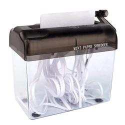Mini Manual Shredder Portable A6 Hand Paper Cutting Shredder Strip-cut Machine Office Teaching Supplies Durable Cutter