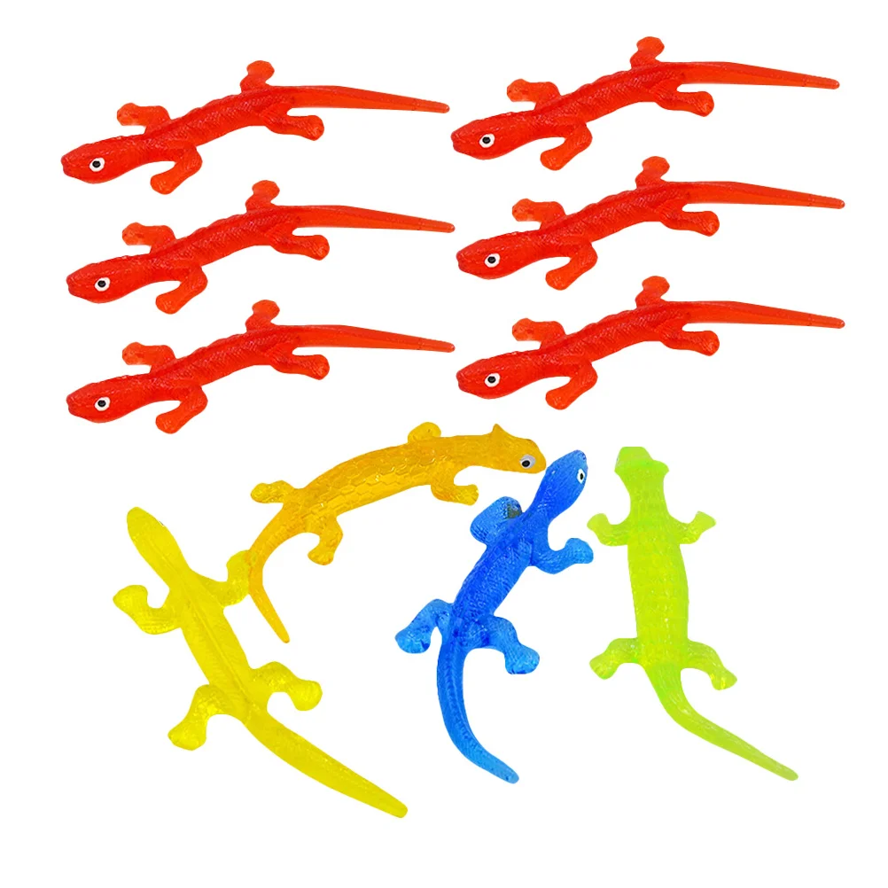 

10 Pcs Vent Toy Funny Lizard Stretchy Kids Realistic Playthings Lifelike Toys Elasticity Figure