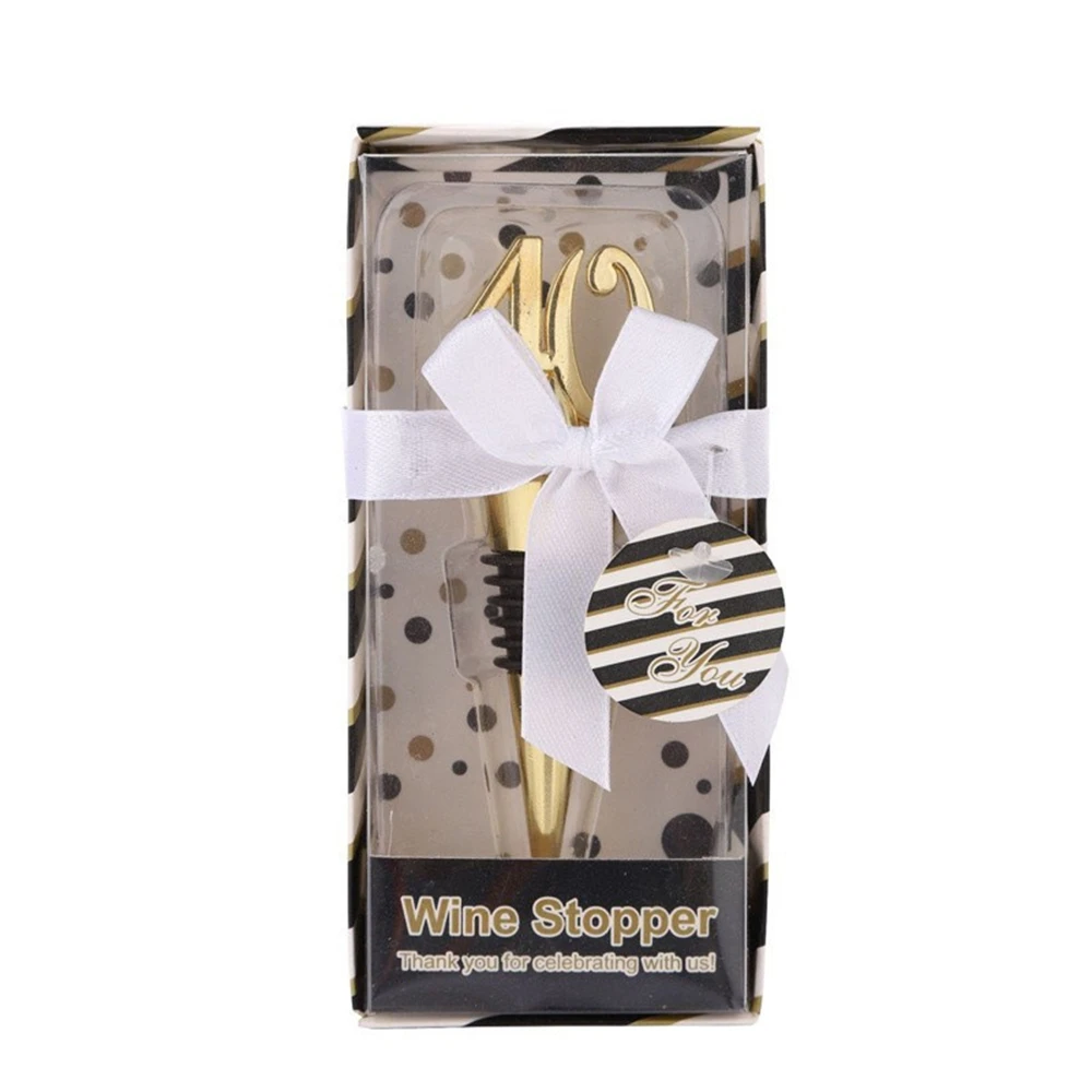 20pcs Bottle Stopper Champagne Wine Cork for 30/40/50//60/70/80th Anniversary Birthday Party Decor