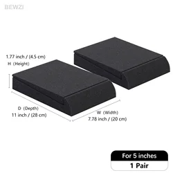 Premium Acoustic Isolation Sponge Speaker Pads - Anti - Vibration Studio Monitor Base (For 5 inch)
