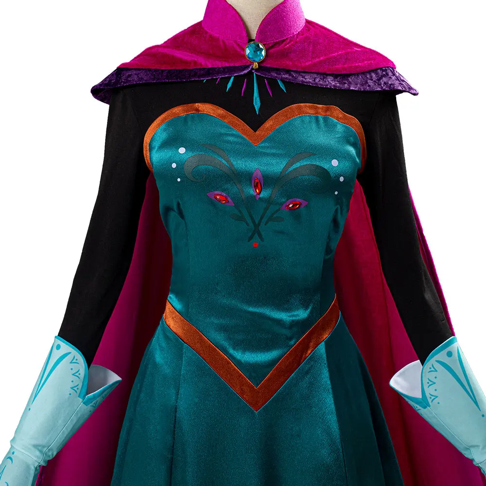 Elsa Cosplay Costume Princess Coronation Dresses Cloak Women