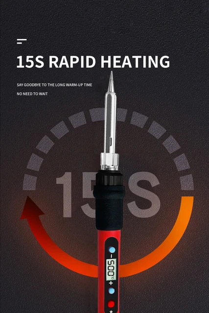 K Saldatore Da 80 W Temperatura Regolabile Strumenti Di Saldatura Per Saldatura LCD Riscaldatore In Ceramica Punte Per Saldatura Pinzette Filo Per Saldatura