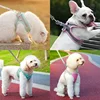 Dog Harness Leash Set Reflective Breathable for Small Dogs Adjustable Puppy Cat Harness Vest French Bulldog Chihuahua Pug 5