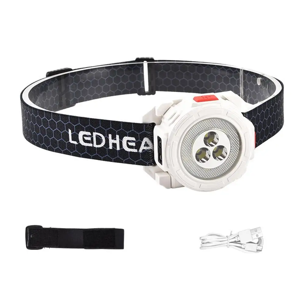 

LED Headlamp Flashlight Super Bright Waterproof Head Torch USB Charging Rechargeable Headlight with Adjustable Head Strap
