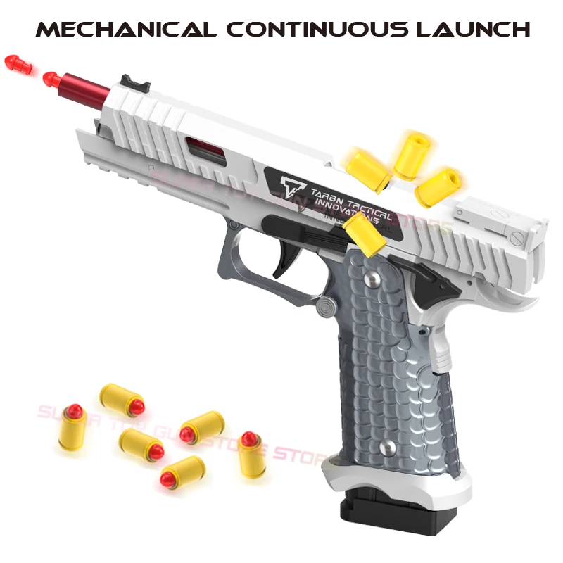 2024.Shell Ejection 2011 Pistol  Empty Hanging 1911 Continuous Soft Bullet Launcher Toy Gun (Quick Disassembly) 5