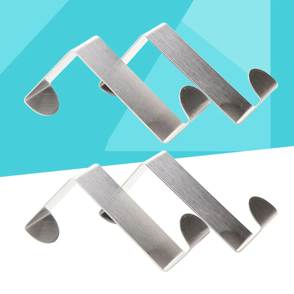 

4 Pcs Coat Hook Key Hanger Metal Clothes Hangers Hooks for Keys Stainless Steel