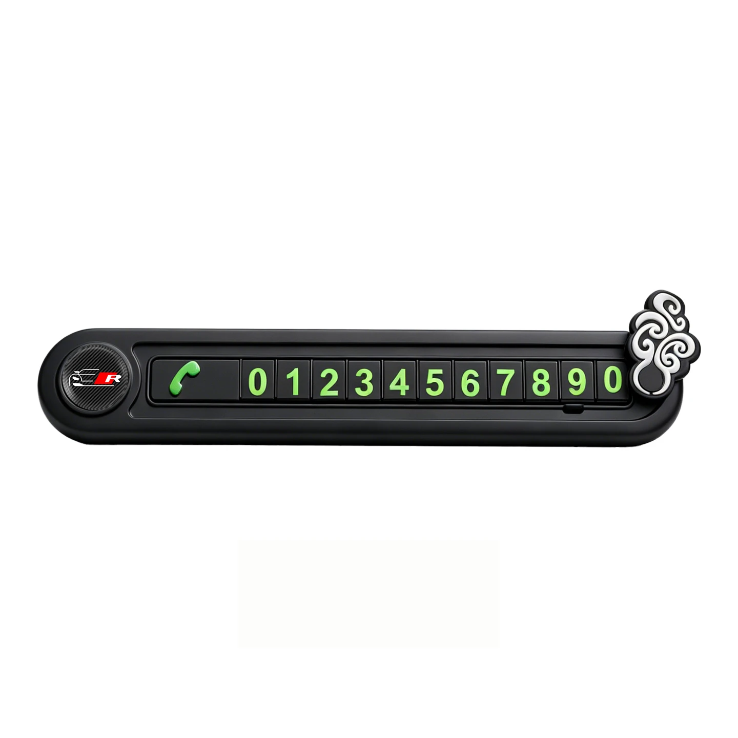Portable Temporary Parking Phone Number Display Plate with Callback Feature