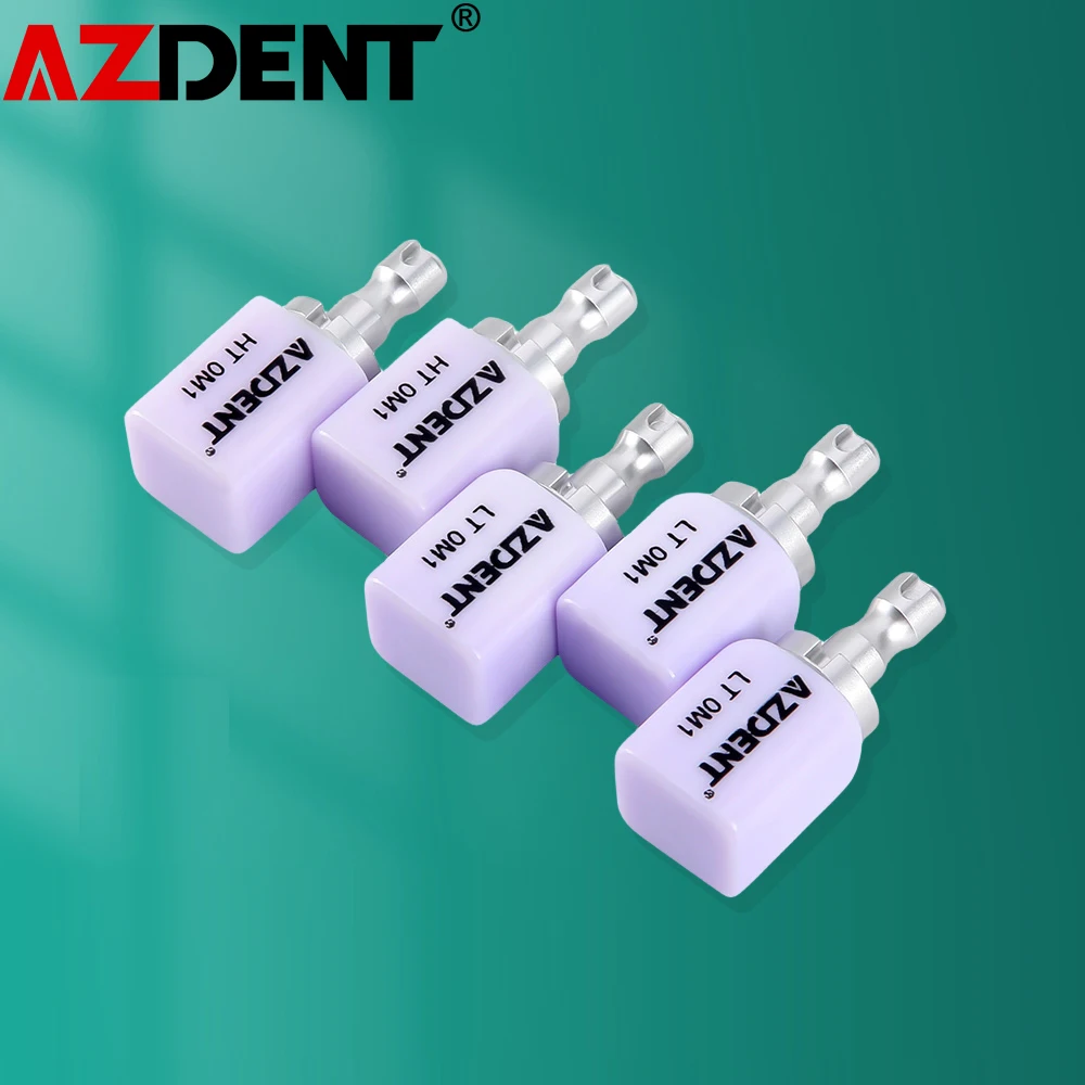 

Azdent 5pcs/Box Lithium Disilicate C14 Glass Ceramic Blocks LT/HT Dental Crown Material for CAD CAM Sirona Cerec Milling System