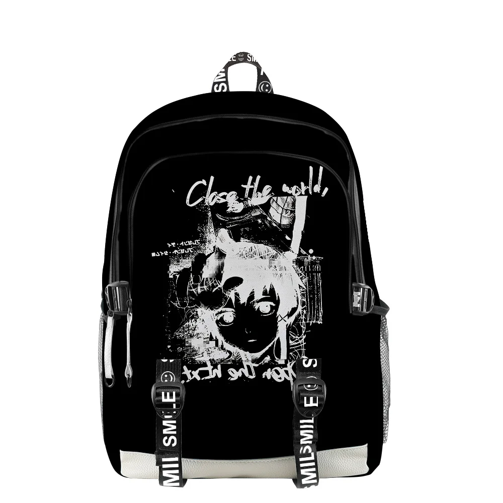 2023 Serial Experiments Lain Students Boys Girls Schoolbag Harajuku Rucksack Backpack Streetwear Students Backpack Zipper Pack