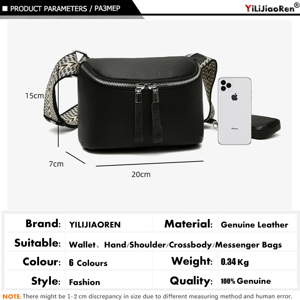100% Genuine Leather Shoulder Bag Women Fashion Small Crossbody Bags Designer High Quality Cowhide Chest Bag Street Fanny Pack
