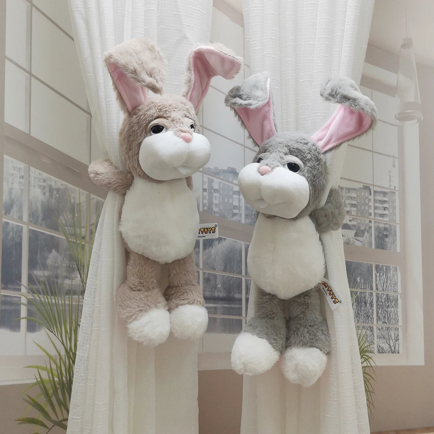 2pcs Cartoon Variety Ears Bucktooth Rabbit Curtain Tieback Holder Tie ...