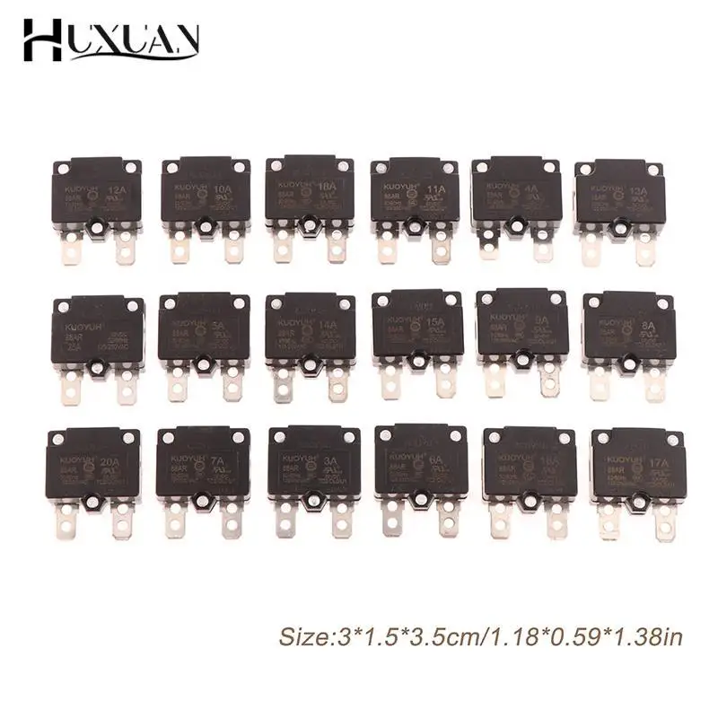 

1PC New 88AR 3A 4A 5A 7A 8A 10A 15A 20A 25A Automatic Reset Circuit Breaker Overload Switch Over Current Protector