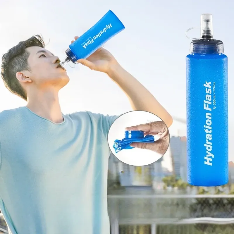 Foldable Water Bag Food Grade Portable Folding Outdoor Soft Water Bag, Sports Mountaineering Off-road Soft Kettle