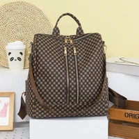 Fashion Soft PU Leather Women's Backpack Large Capacity Female Travel Backpack High Qualtiy Durable Daypack School Backpack 2