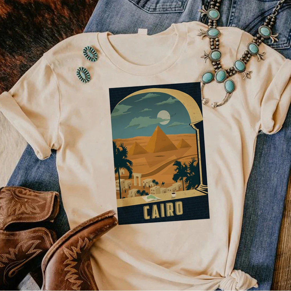 

Egypt top women designer t-shirts female streetwear manga funny clothing