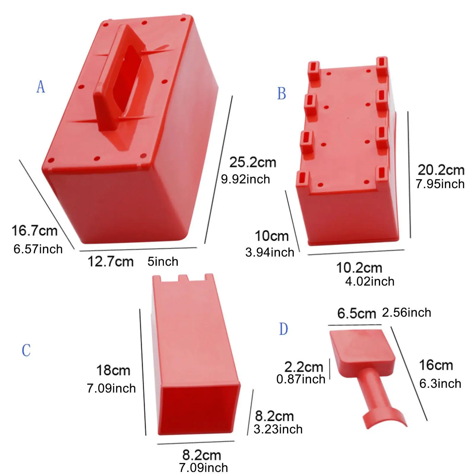 4 Pieces Sand Castle Model Snow Brick Building Maker,Sandbox Play Outside Beach and Snow Toy,Snow Building Block for Children 6