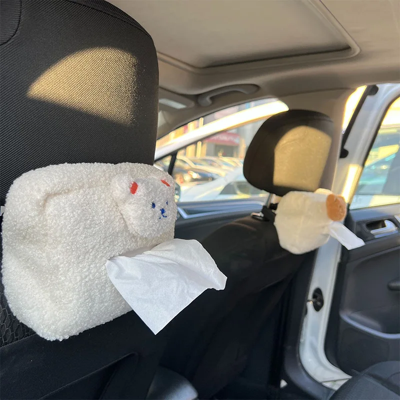 

Child Safety Seat Drawer Ins Style Cartoon Bear Car Paper Box Creative Chair Back Paper Box Car Hanging Paper Bag Tissue Box