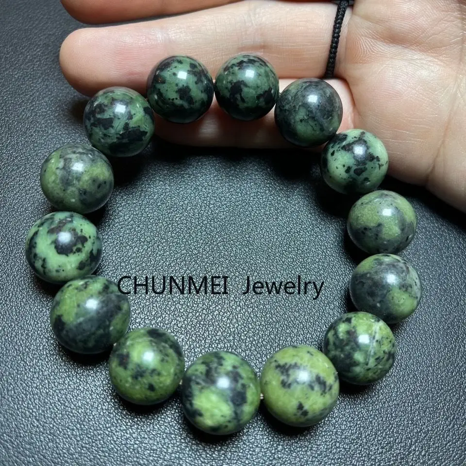 

Natural Tibetan Jade Medicine King Stone Hand String Men's and Women's Color Health Care Versatile Bracelet Jewelry