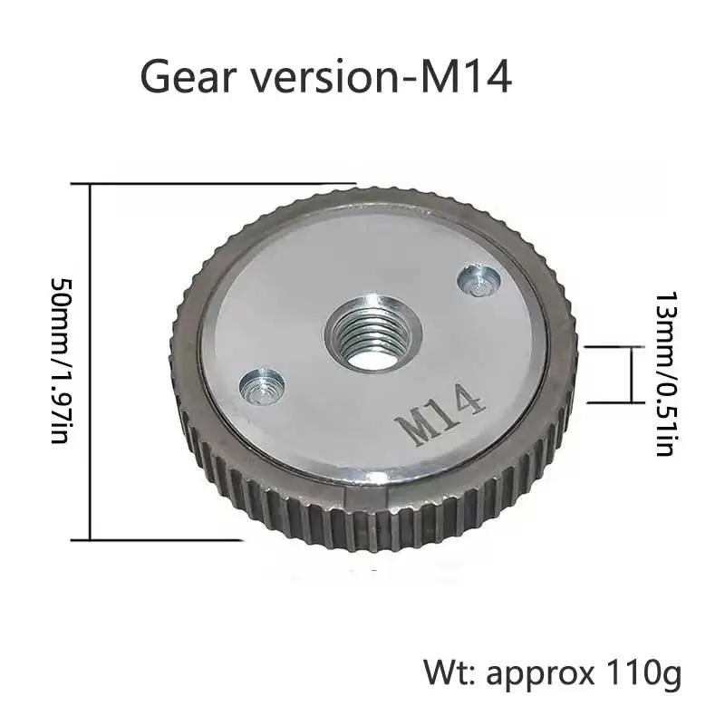 M10 Angle Grinder Quick-Release Self-Locking Grinding Head Pressing Plate Flange Nut, M14 Polisher Gear-Type Accessories